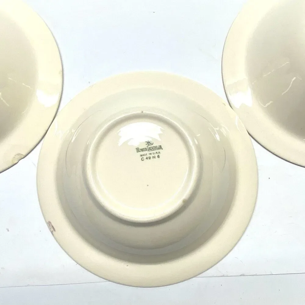 Homer Laughlin Majestic Lot of 3 Rimmed Soup Bowls 9